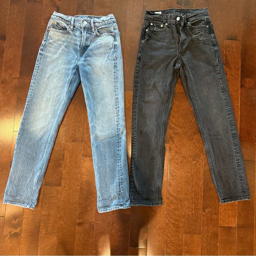 American Eagle Outfitters women’s Blue and Black Straight Jeans
